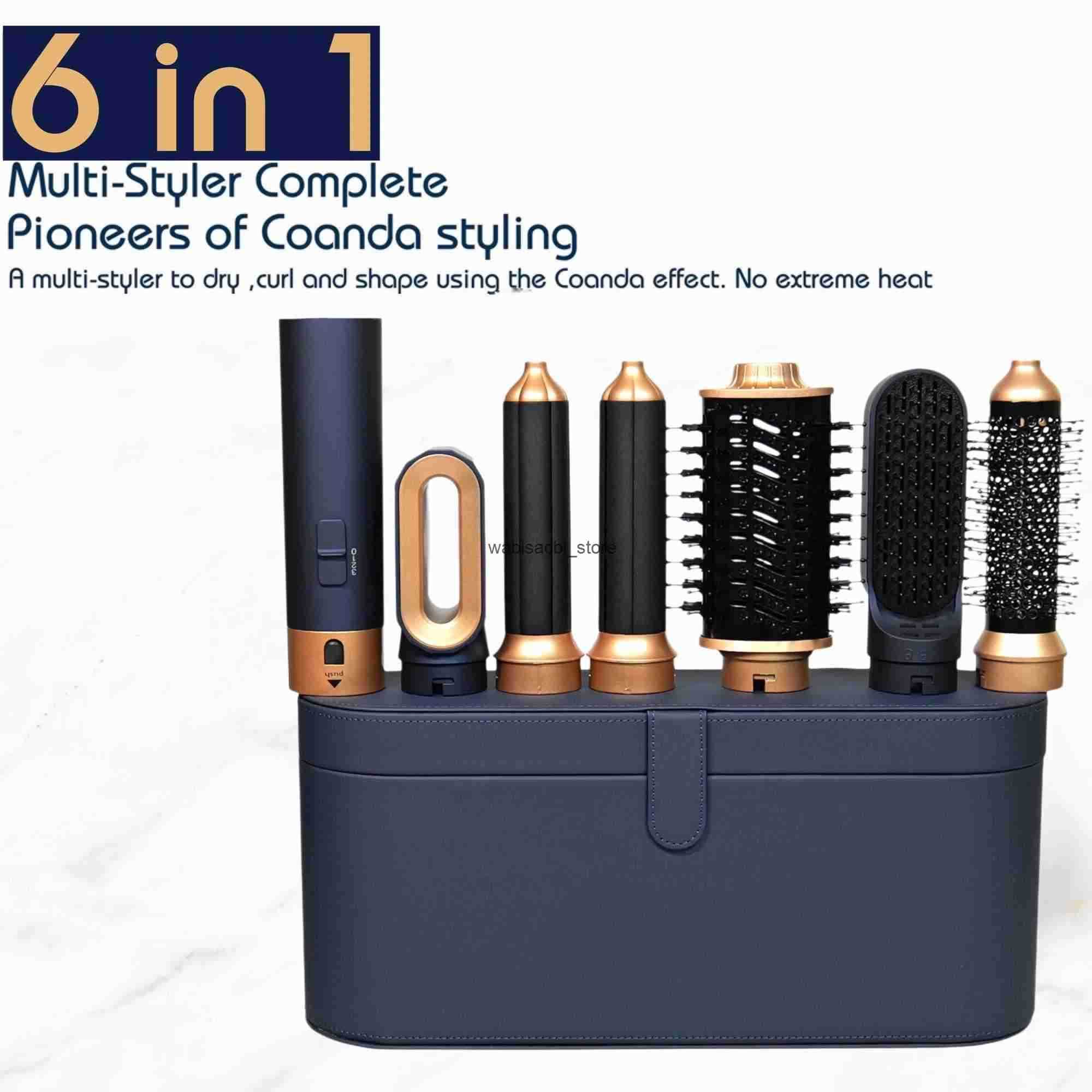 New 6 in 1 Hair Styler With Curling Iron Hair Straightener With Hair Brush Hairdryer For Hair Dryer Air Wrap Hair Multi StylerXJ241021 Q250505