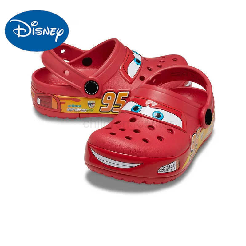 Disney Lights McQueens Pixar Cartoon Solid Slide Suitable for 6-12 Year Old Children Outdoor Sandals Breathable Eva Shoes Gift W250505