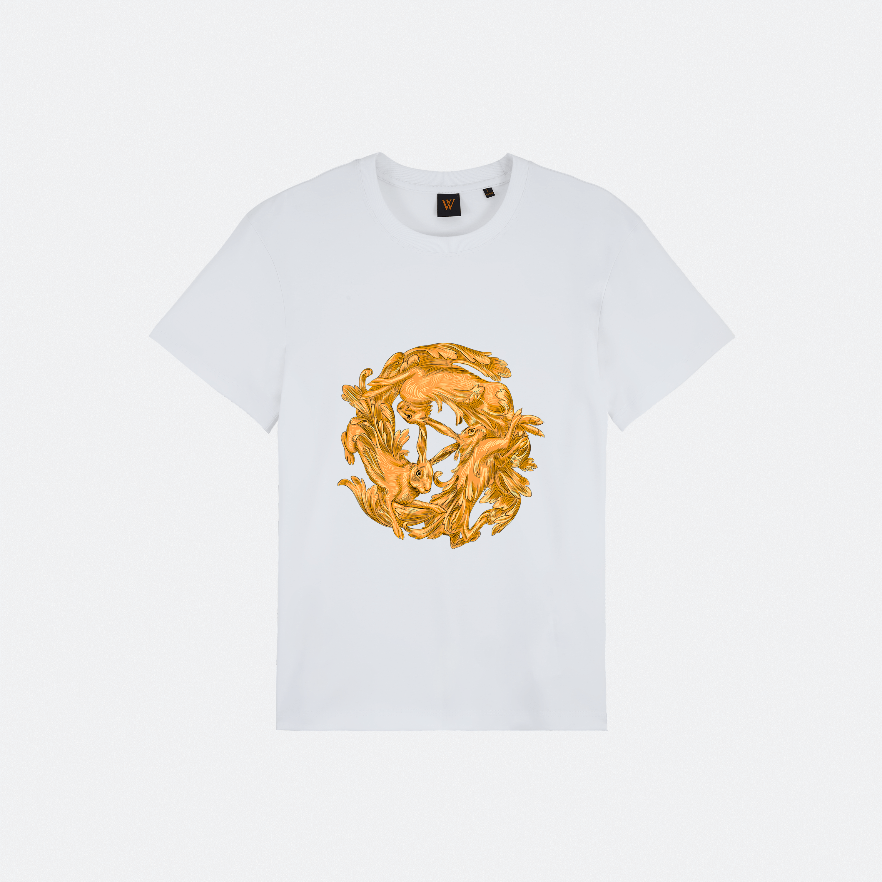 Designed-style fashionable urban trendy printed T-shirt, unisex short sleeves