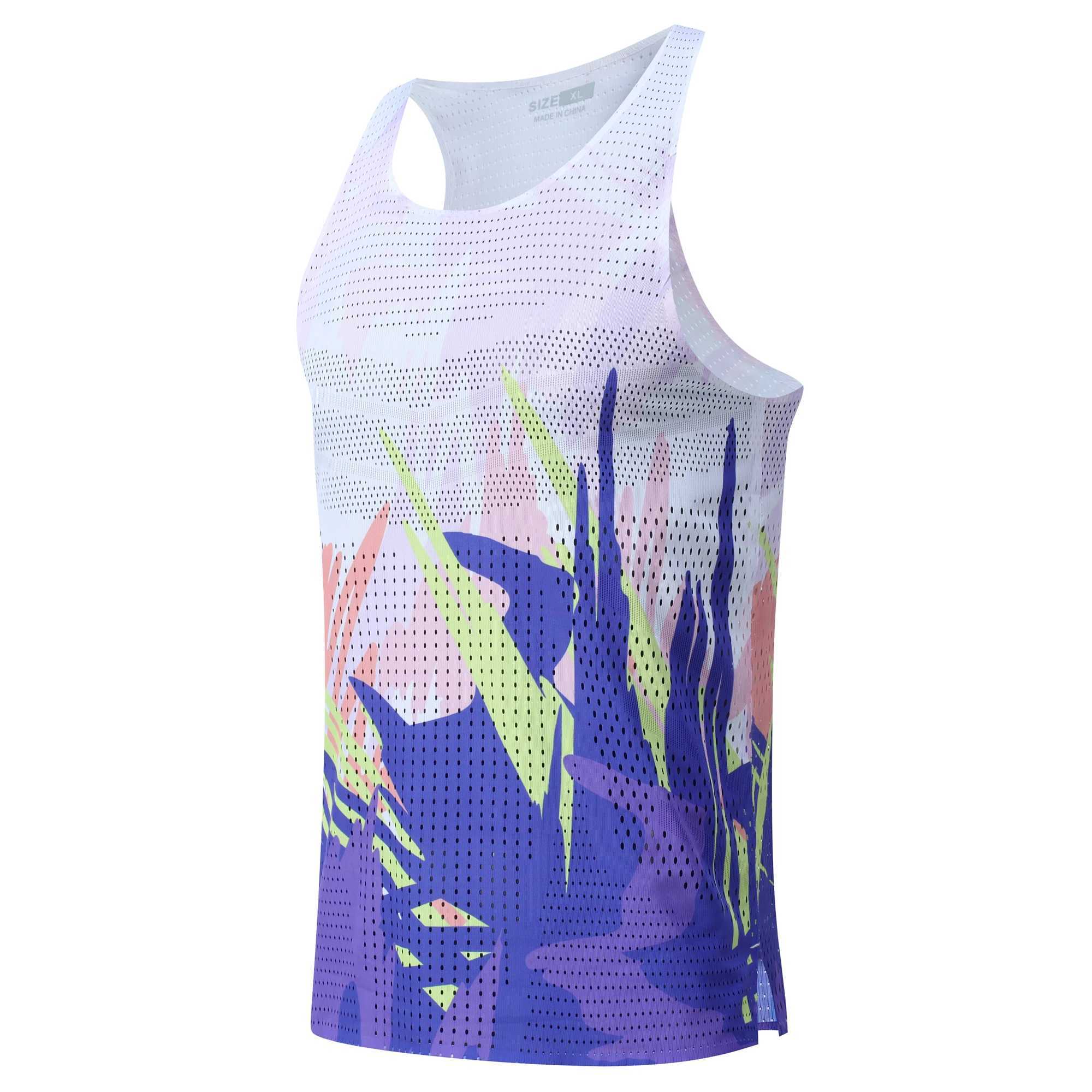 Mens hole running vest urltra lightweight mens marathon underwear Speed Tops tank sports fitness sleeveless shirt quick dryingXJ250506