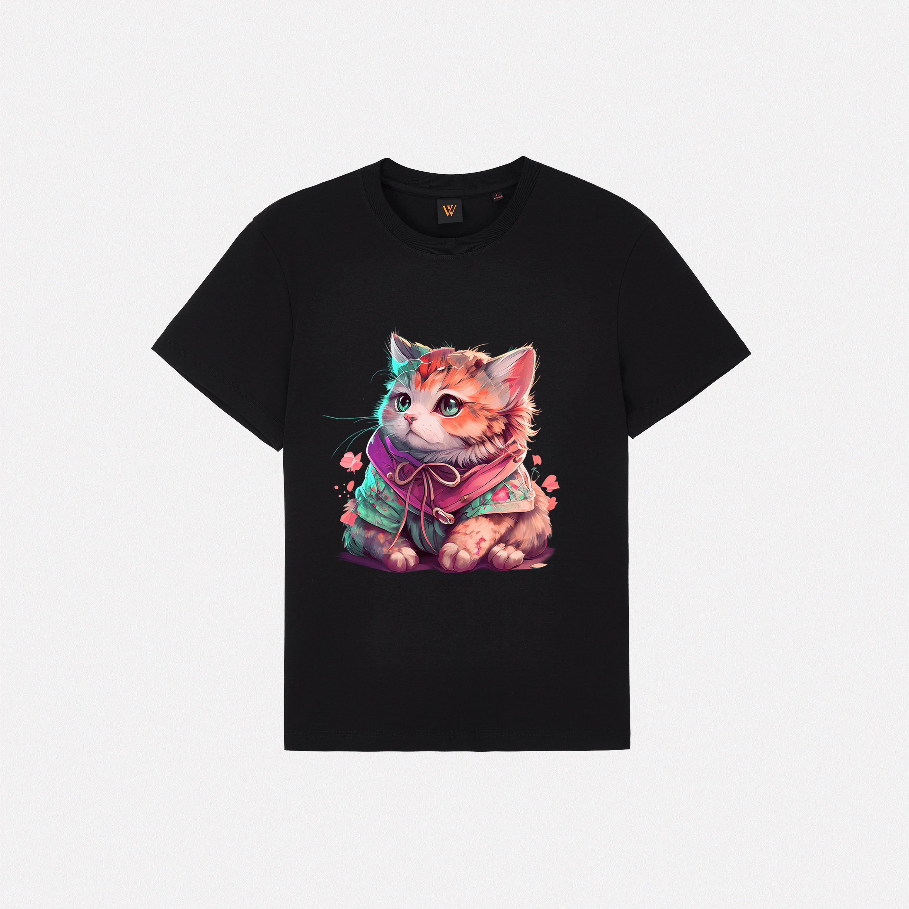 Breathable Comfort Tee with Non-Detachable Print Pattern