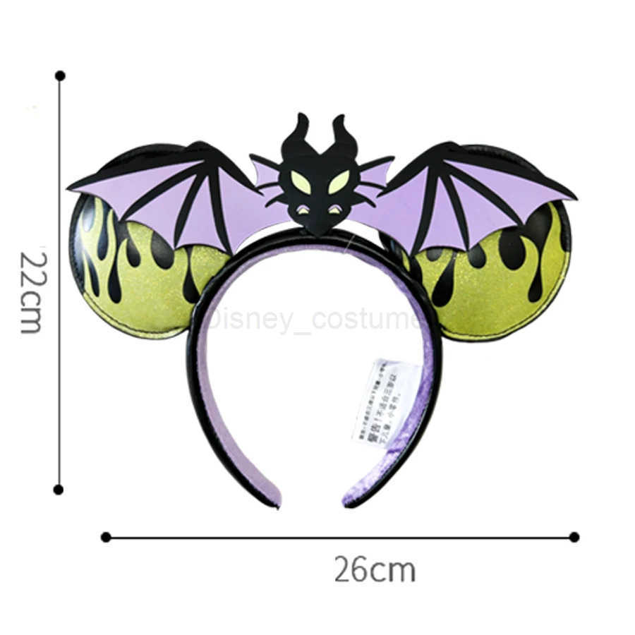 Disney Small World Mickey Mouse Headband Disneyland Minnie Ears HELLO/GOOD BYE Sequins Headwear Children Girl Toys Decoration X250506