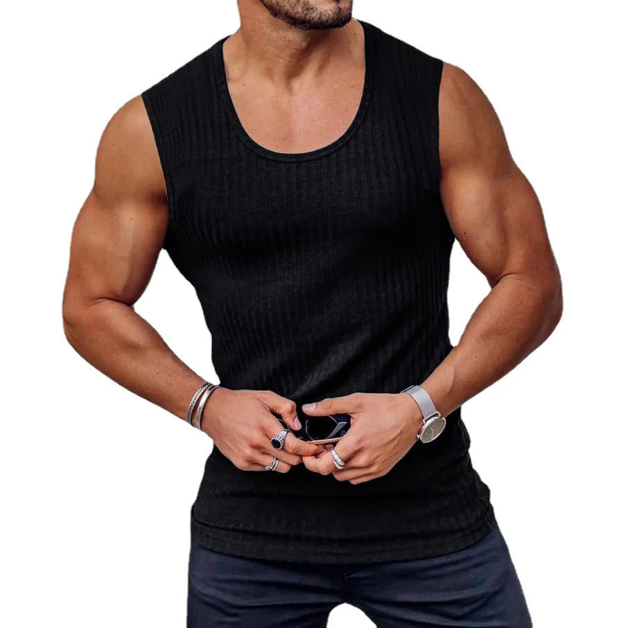 2024 mens fitness vest sleeveless mesh breathable underwear running 250430Z