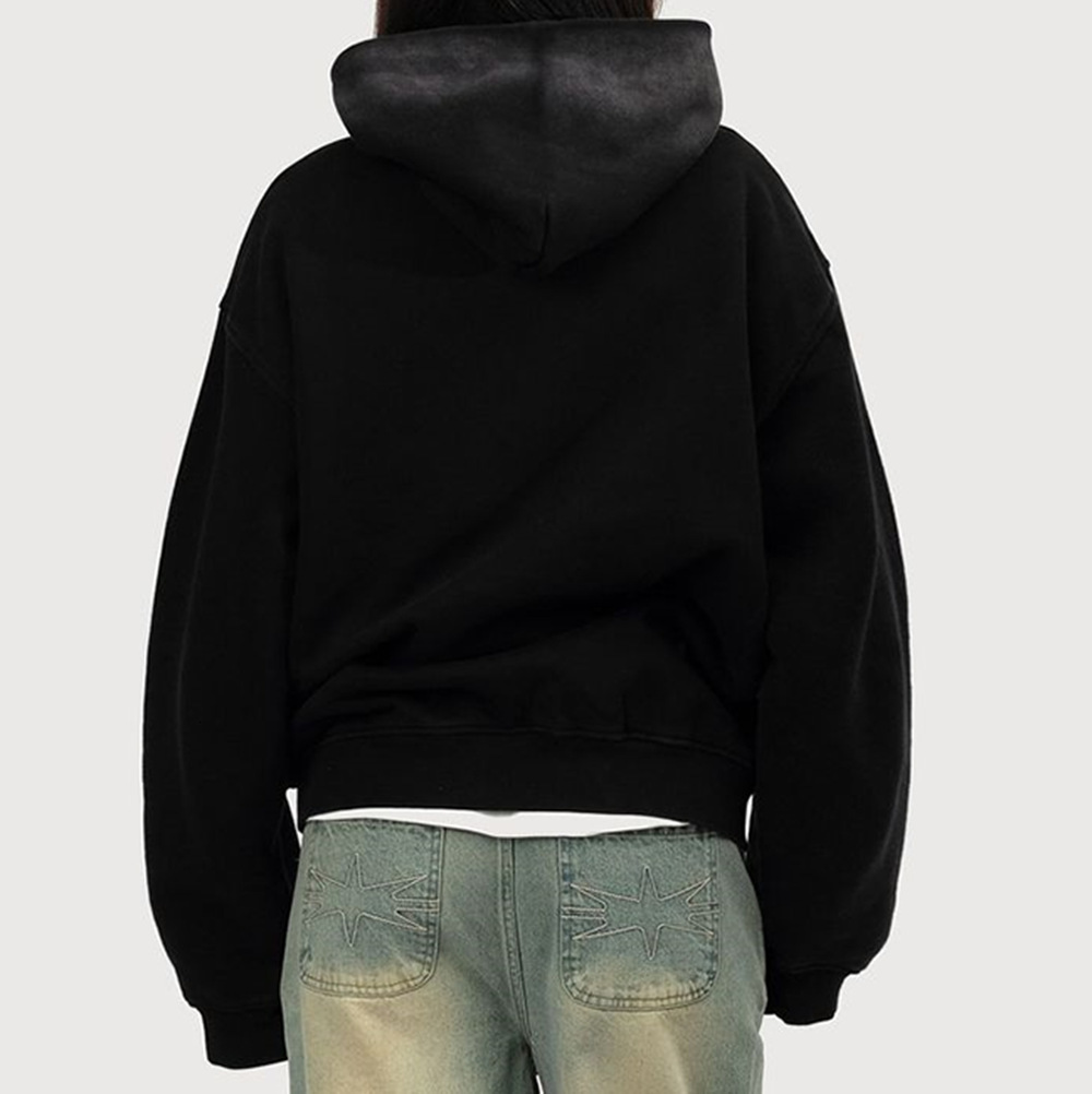 Sweatshirt print pattern long sleeved pullover hooded sweatshirt jacket trendy street y2k 240923
