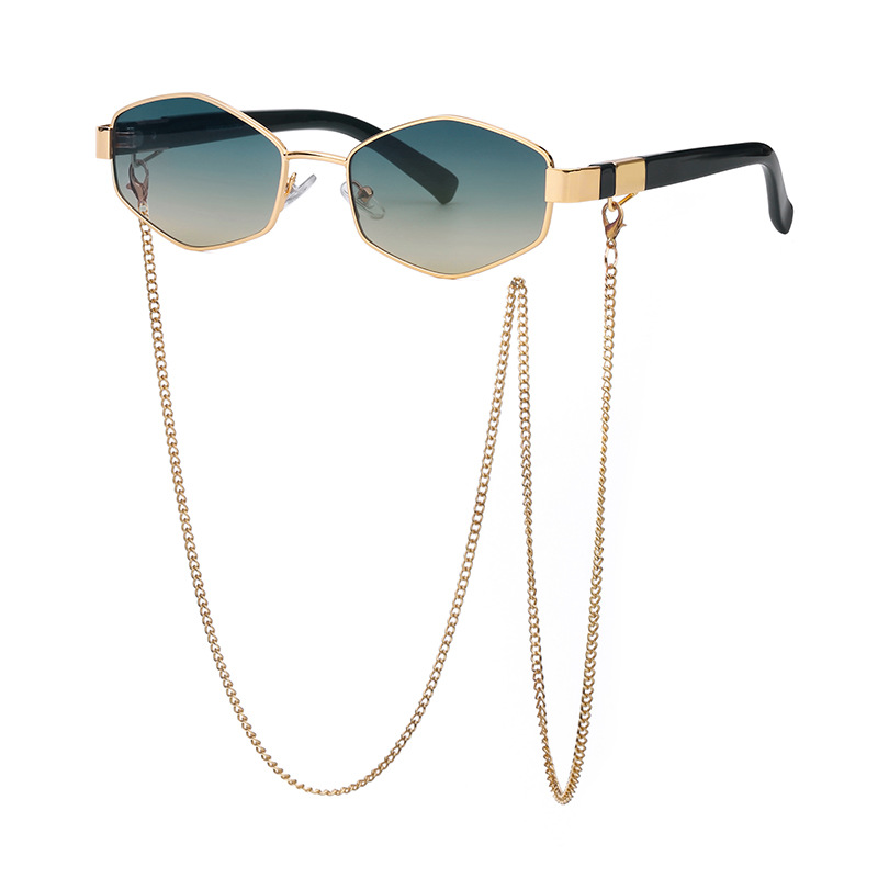 Designer Sunglasses For Women Men Fashion Chain Sunglasses Luxury Polarized Lens Goggle Pilot PC Frame Oversized UV400 Eyewear Luxury Style Sunglasses