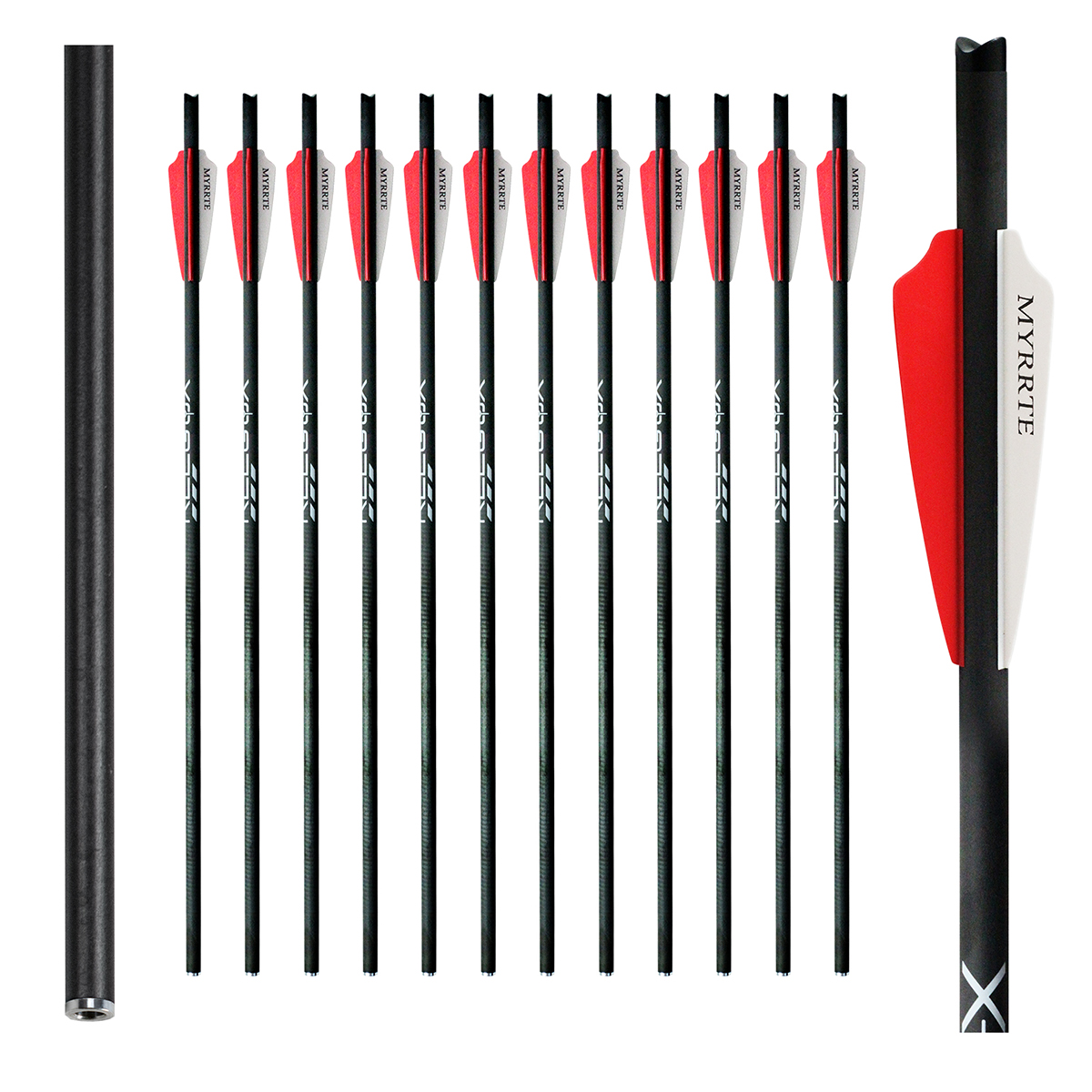 Crossbow Arrows without Arrow Tips 16-22 inch Crossbow Bolts Hunting Carbon Arrows for Crossbow Half-Moon Nocks Archery Targeting Arrow Training Arrow