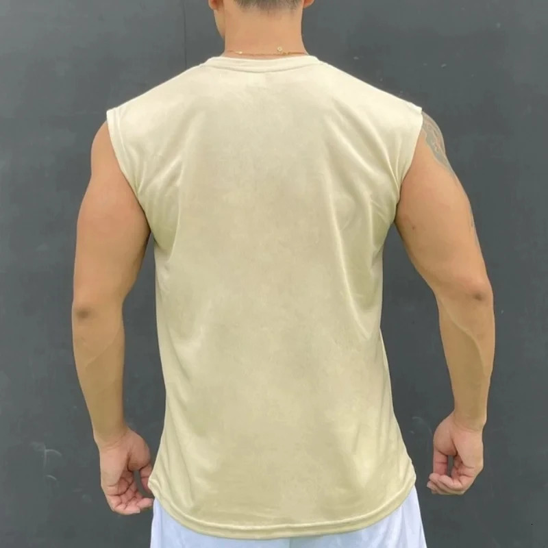 training vest mens summer fitness round neck loose underwear basketball top outdoor 250430Z