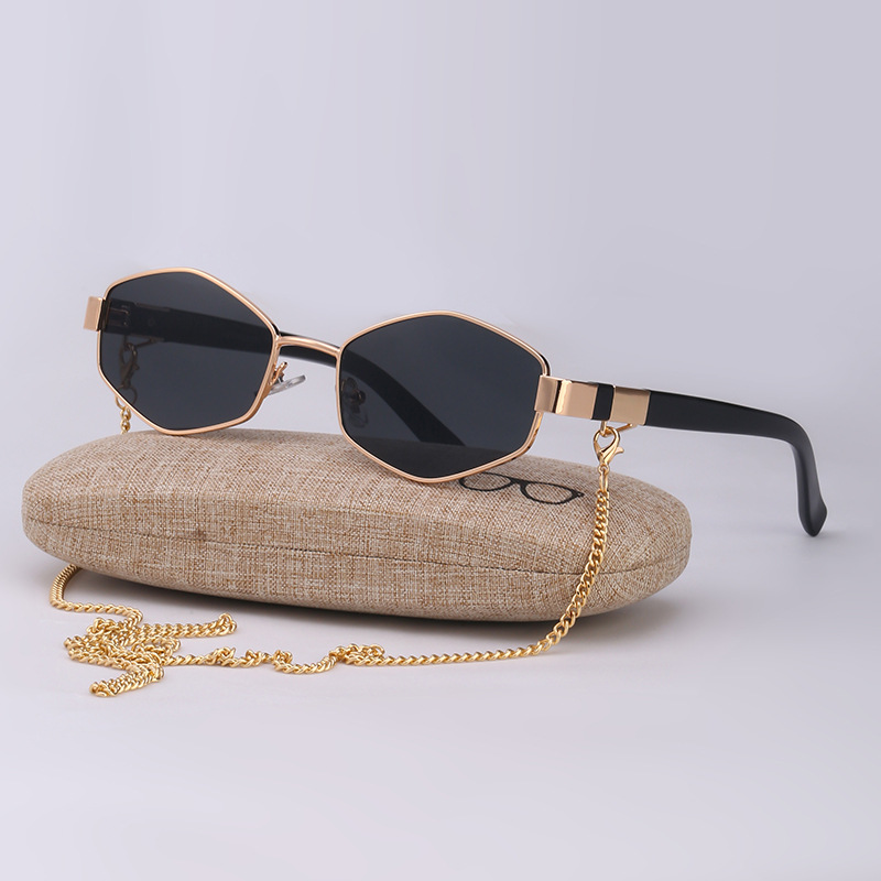 Designer Sunglasses For Women Men Fashion Chain Sunglasses Luxury Polarized Lens Goggle Pilot PC Frame Oversized UV400 Eyewear Luxury Style Sunglasses