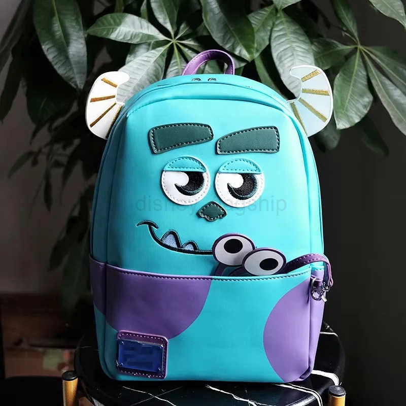 Disney Loungefly Disney Monster Sullivan Mini PU Backpack Leather Fashion Brand Backpack Birthday Gift Outdoor Bag School BagXJ250506