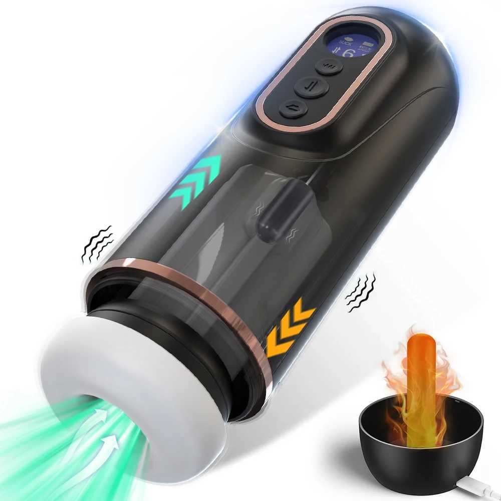 Automatic Male Masturbator 7 Thrusting 5 Sucking 9 Vibrating Modes Pussy Pocket Sex Machine Electric Penis Pump Sex Toys for Men W250506