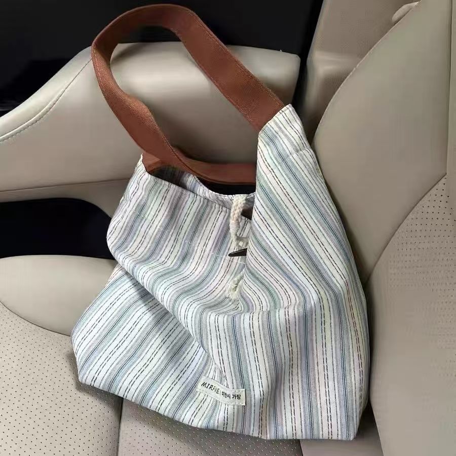 Womens Large Canvas Commuter Tote Bag - Summer Fashionable Casual Shoulder & Underarm Style