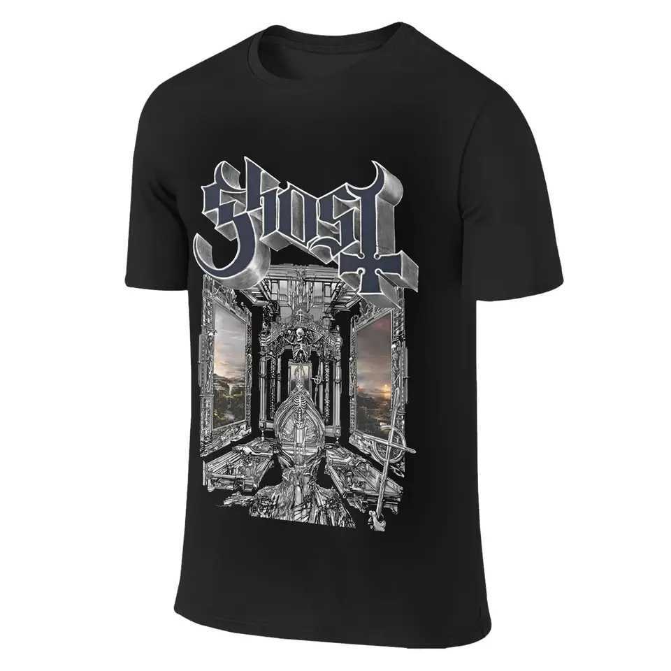 2025 Ghost Band Tour Costume Shirt Mens New Skeleton Album Funny Pure Cotton Adult TopT250505