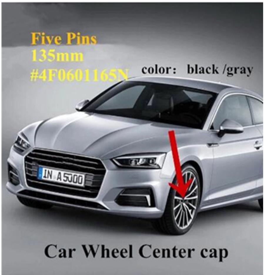 2025 new 4PCS Wheel Center Cover 135mm ABS Hub Cap sline 4F0601165 4F0601165N for A4L A6L Car Styling4534295 Free shipping