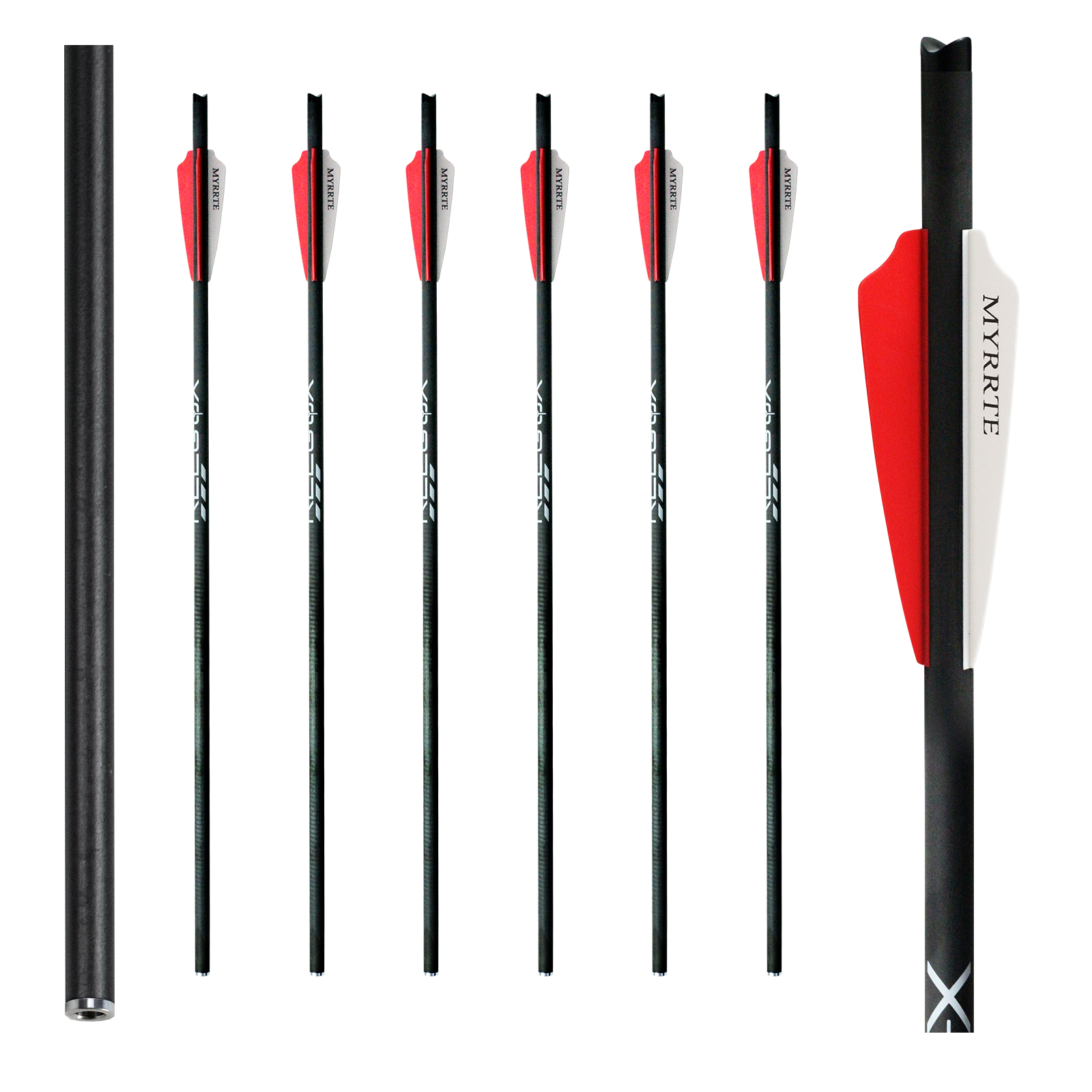 Crossbow Bolts without Arrow Tips 20 inch Crossbow Arrows Carbon Arrows Shaft and Vanes Half-Moon Nocks Archery Targeting Arrow Practice Training Arro