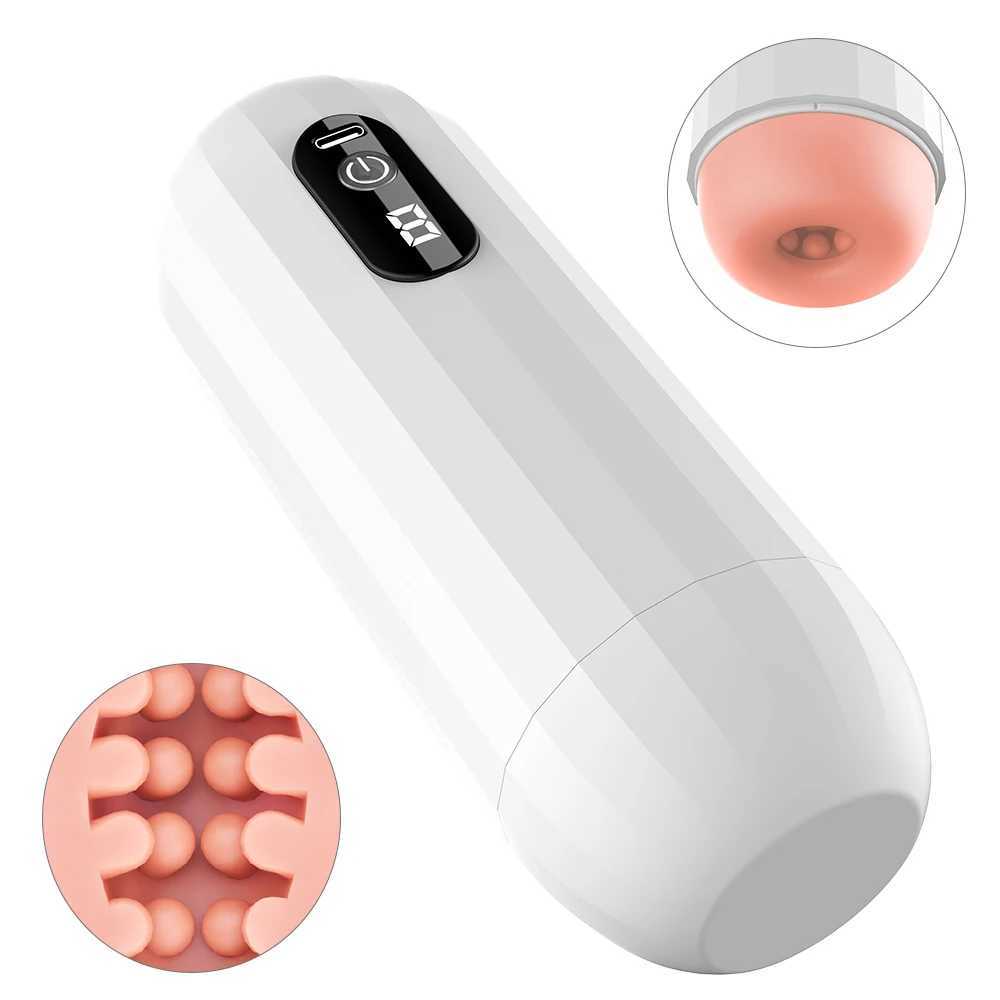 Electric male masturbator for sucking oral sex massage masturbation cup penis stimulation pocket pussy for adult men sex toys W250506