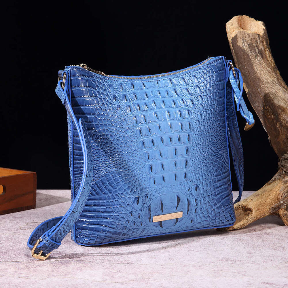 Handheld Crossbody Women's Bag Multi color Crocodile Pattern Brahman