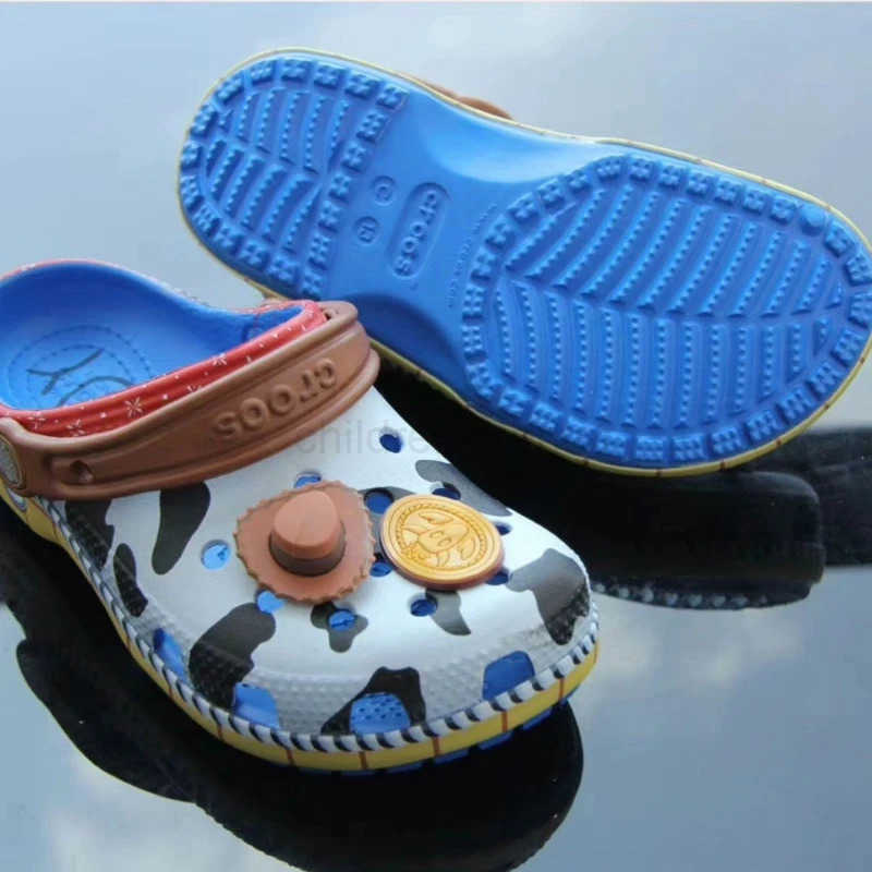 DISNEYNew Hot Toy Story Woody Cowboy Cartoon Character Summer Cute Cartoon ChildrenS Style Slippers Non-Slip Soft Soled Sandals Gifts W250623
