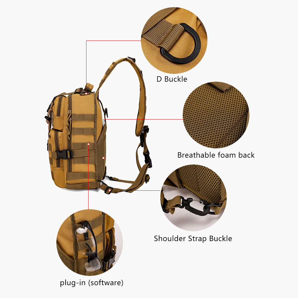 tactical sling bag backpack military rover shoulder sling pack edc molle assault range bag crossbody chest pack 916