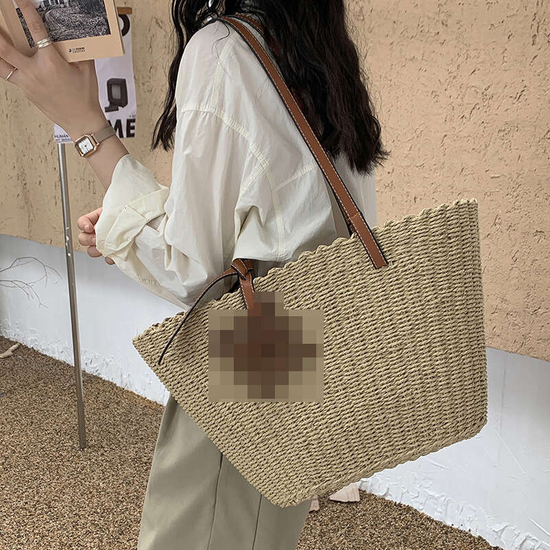 Summer Woven Bag Beach Bag Large Capacity Single Shoulder New Xialuojia Grass Woven Vacation Style Beach Bag Women S Bag KQ KQ