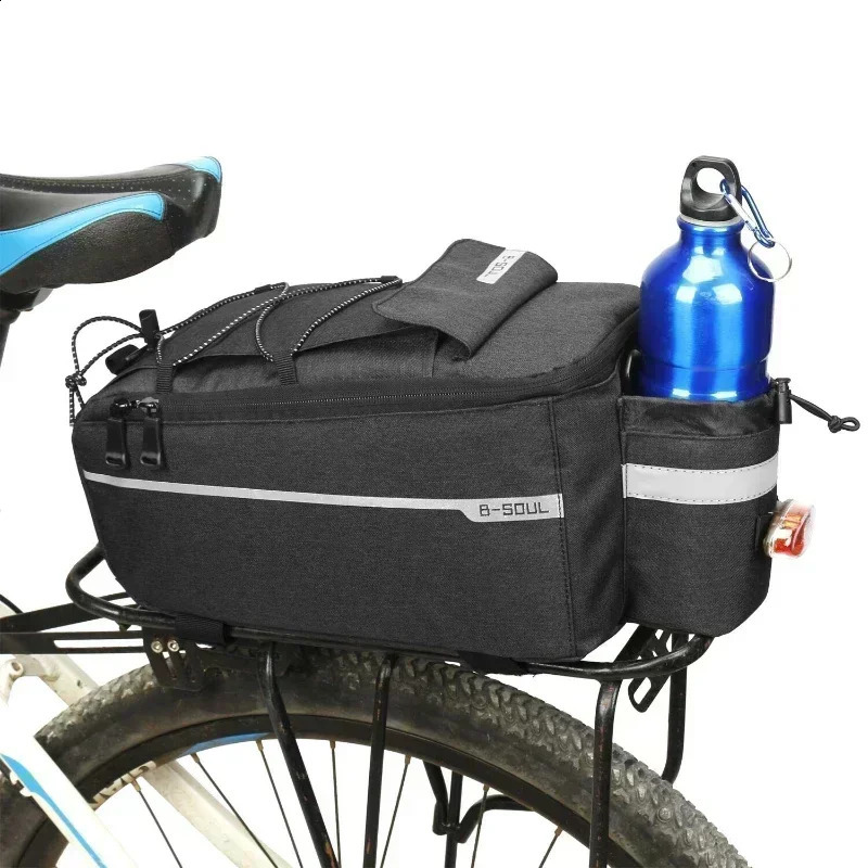 13L Bicycle Bag Bike Rear Basket Waterproof Pannier Trunk Bags Back Rack Rear Seat Bag Cycling Luggage Shoulder Handbag 250429