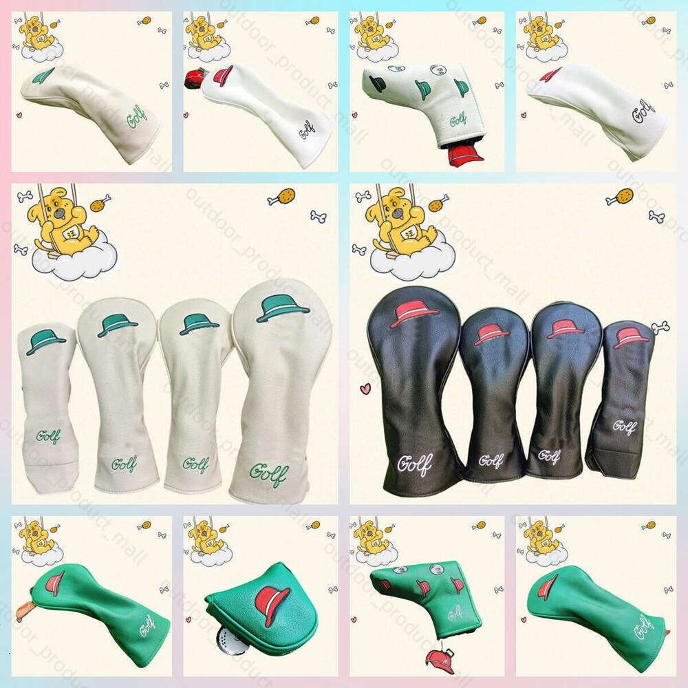 Designer Golf Cover AAA New Other Golf Products 3 Colors Bons PU Leather Golf Club Headcover Set Golf Driver FW Fariway Wood Hybird Cover And Putter Cover Accessories