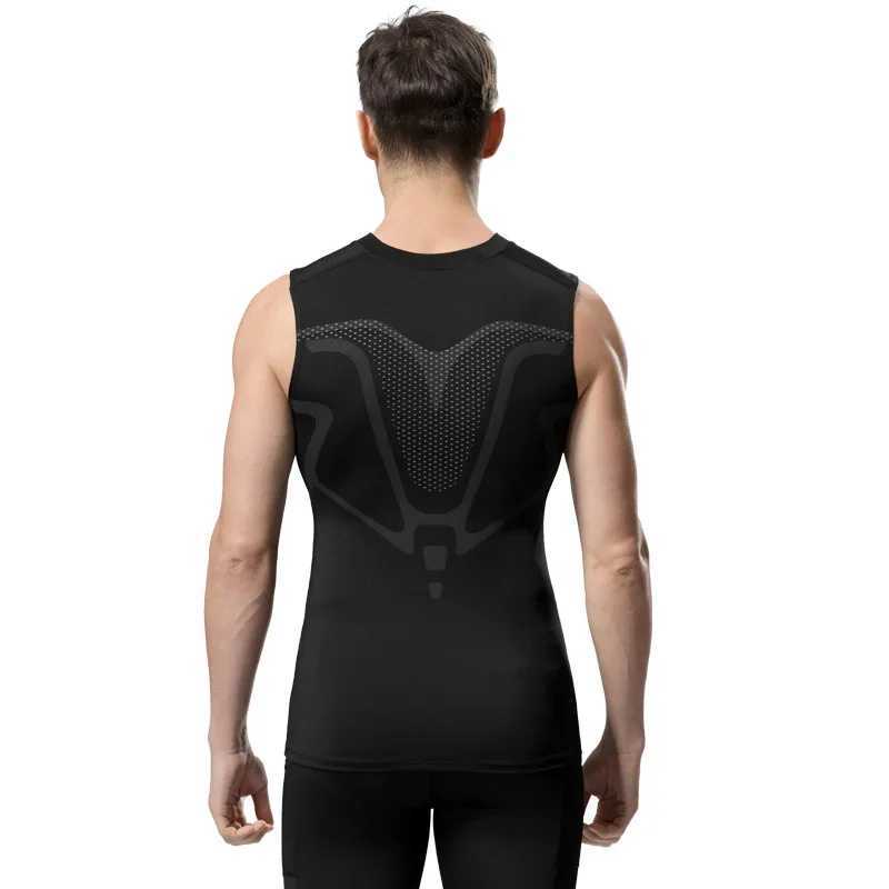 Compression Tank Top Men Gym Shirt Sleeveless Quick Dry Printing Sportswear Male Fitness Bodybuilding Vest Workout Muscle TopXJ250506