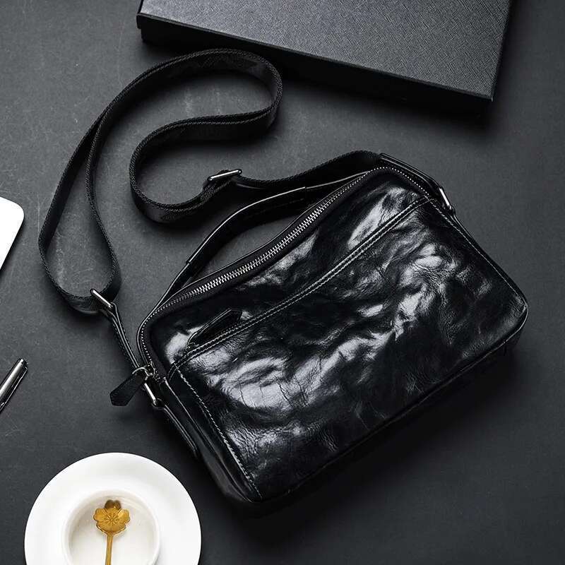 Wmnuo Shoulder Bag Men Multifunction Cow Genuine Leather Handbag Messenger Bags For Man Big Capacity Travel Ipad Male