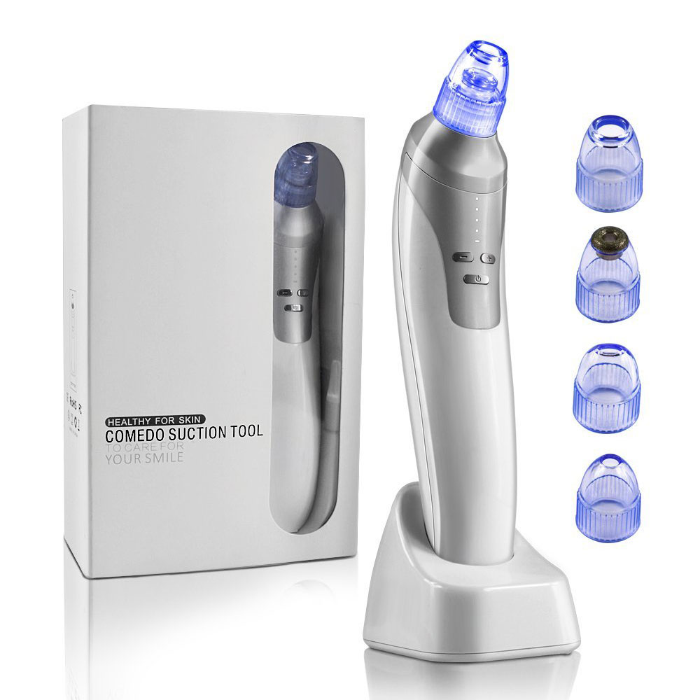 Blackhead & Acne Remover with Vacuum Suction Facial Cleansing Device for Clear Nose and Chin at Home