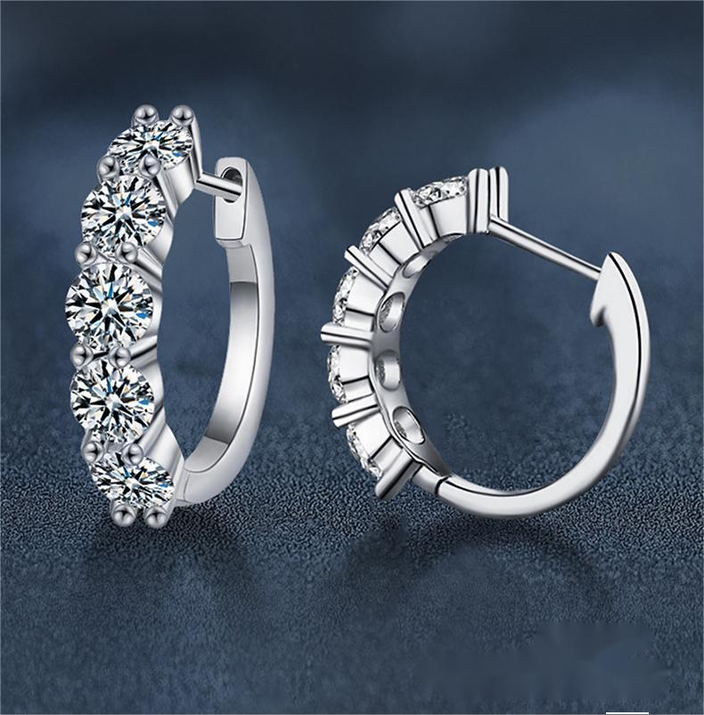 S925 Sterling Silver Moissanite Snowflake Stud Earrings for Women | D Color VVS Clarity | Elegant Winter Jewelry