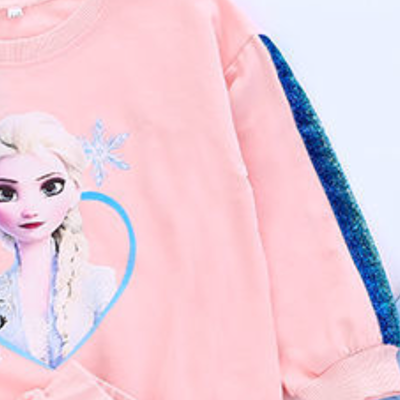 DISNEY Elsa princess kids clothes baby designer clothes Frozen girl two-piece set kids designer clothes Soft fabric.