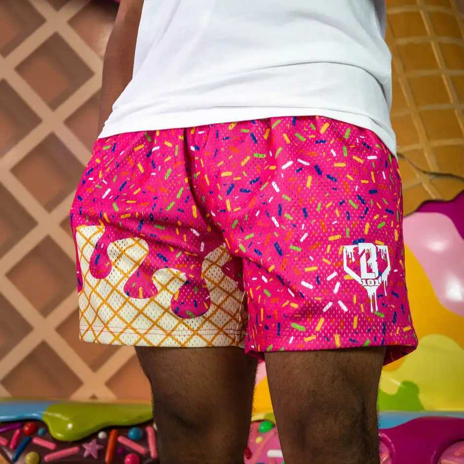 New 2025 Summer Ice Cream Mens Basketball Shorts Youth Sports Gym Loose Shorts Quarter Outdoor Sports Shorts Y2K Street ShortsT250506