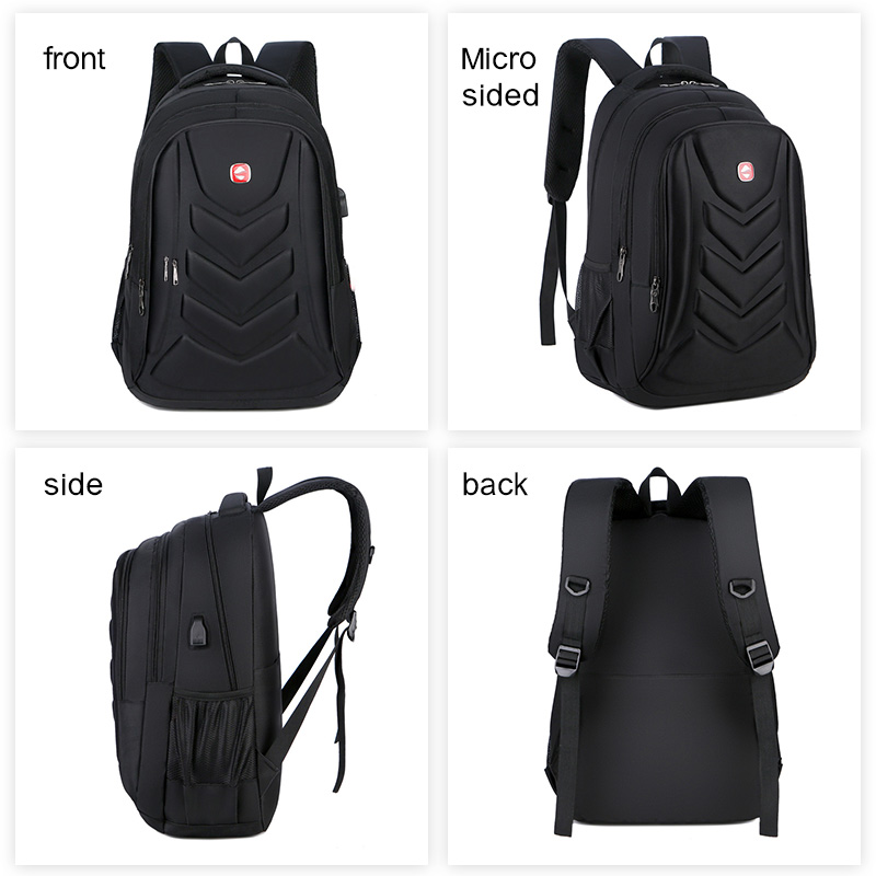 lightweight high quality business casual backpack for men usb charging port adjustable shoulder straps for office travel school 8612