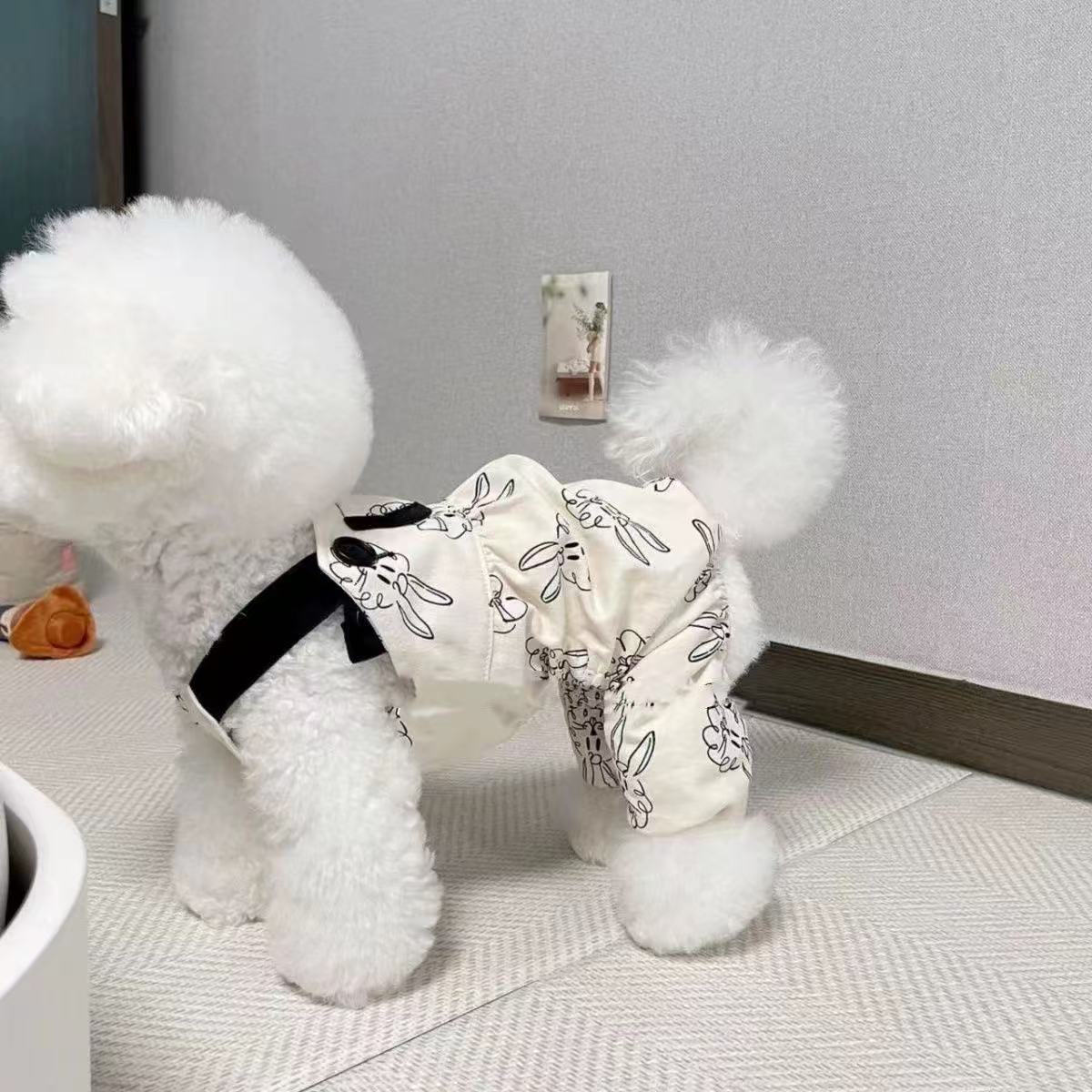 T00146 Pet clothes dog four-legged pants Teddy Bichon Poodle Pomeranian Yorkshire small dog cat thin spring and summer