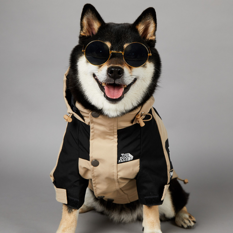 Raincoat Windproof Waterproof Dog Outdoor Jacket with Zipper Closure Adjustable Hood, Lightweight, Comfort Coat for Small Medium and Large Dogs 1d0