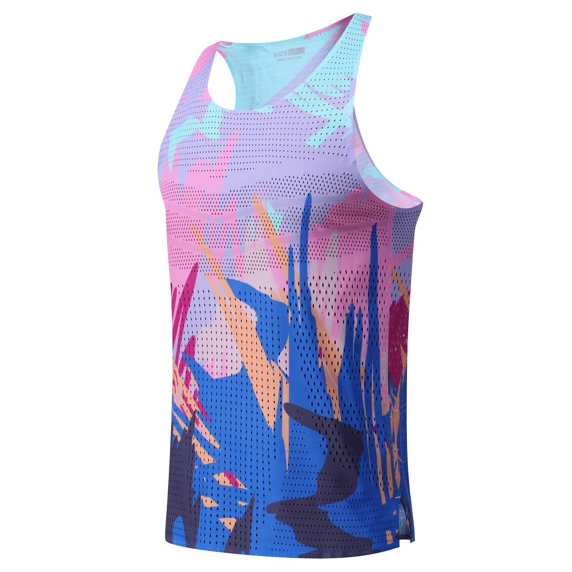 Mens hole running vest urltra lightweight mens marathon underwear Speed Tops tank sports fitness sleeveless shirt quick dryingXJ250506