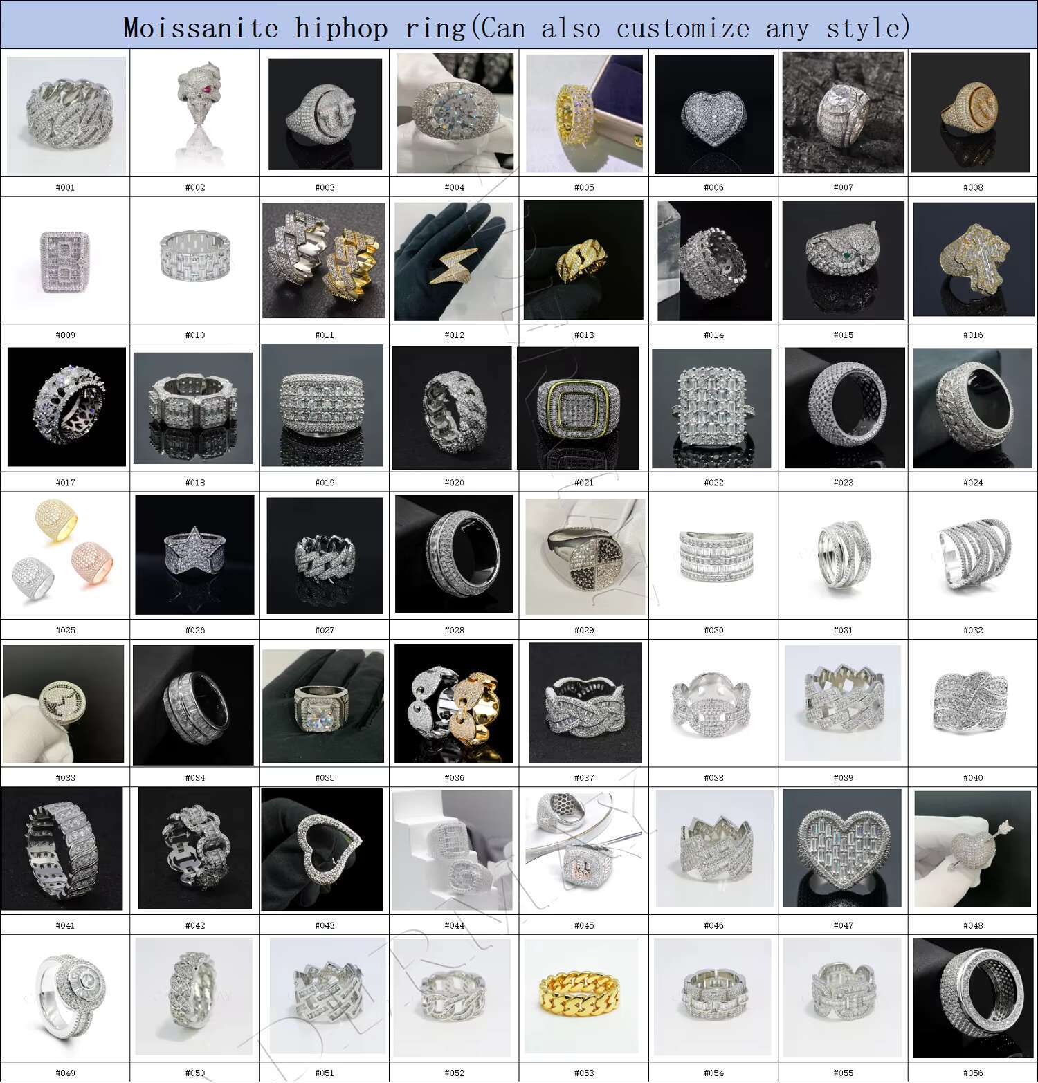 Cadermay Wholesale Price Fine Jewelry 925 Silver 14K 18K Emerald Cut D FL Moissanite Hip Hop Ring for Rapper Mens Gift