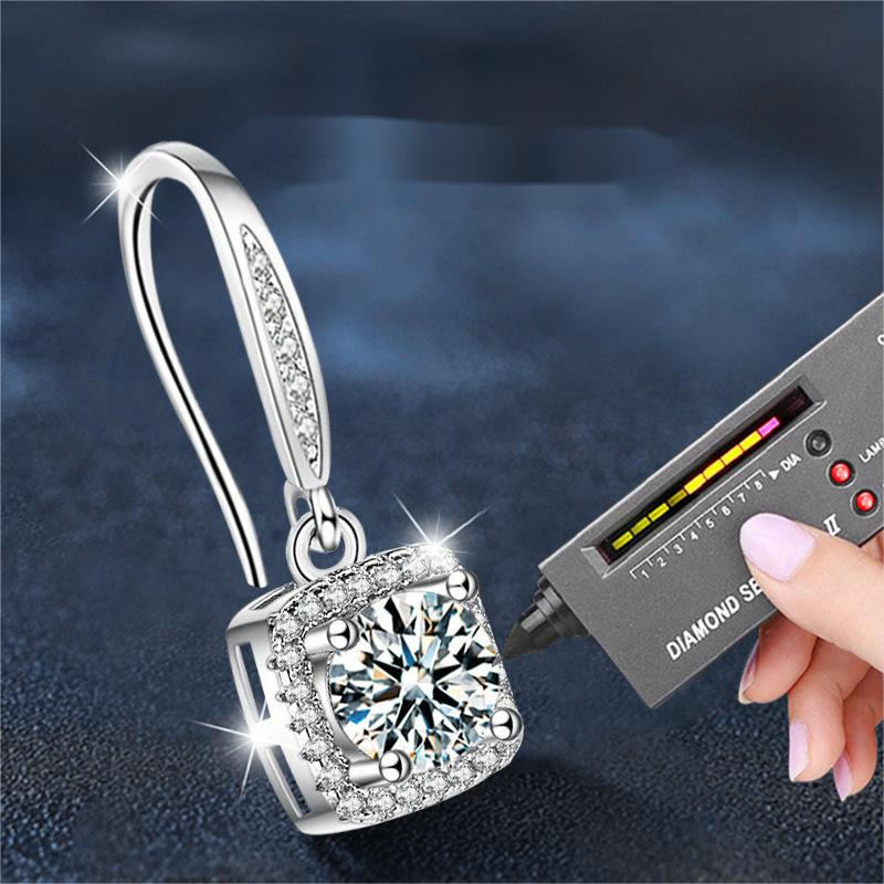Dainty Diamond-Like Sparkle: Premium Sterling Silver Moissanite Hoop Ear Jewelry