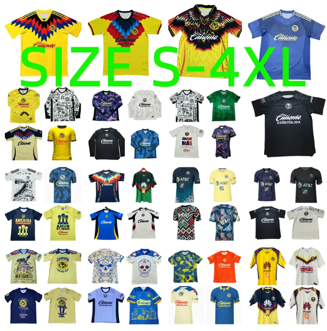 2024 2025 2026 LIGA MX Club America soccer Jerseys 19 20 21 22 23 24 25 26 D.VALDES PEDRO B.RODRIGUEZ FIDALGO R.MARTINEZ A.ZENDEJRS HENRY F.VINAS Football shirt Long sleeves