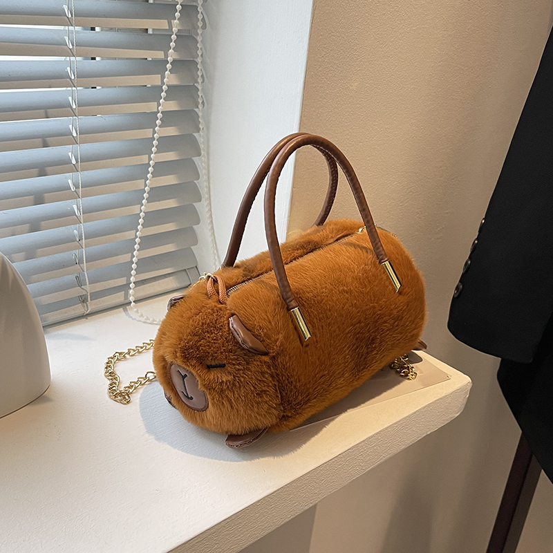 panda plush crossbody bag new cute plush panda bucket bag large capacity panda shoulder bucket bag 666