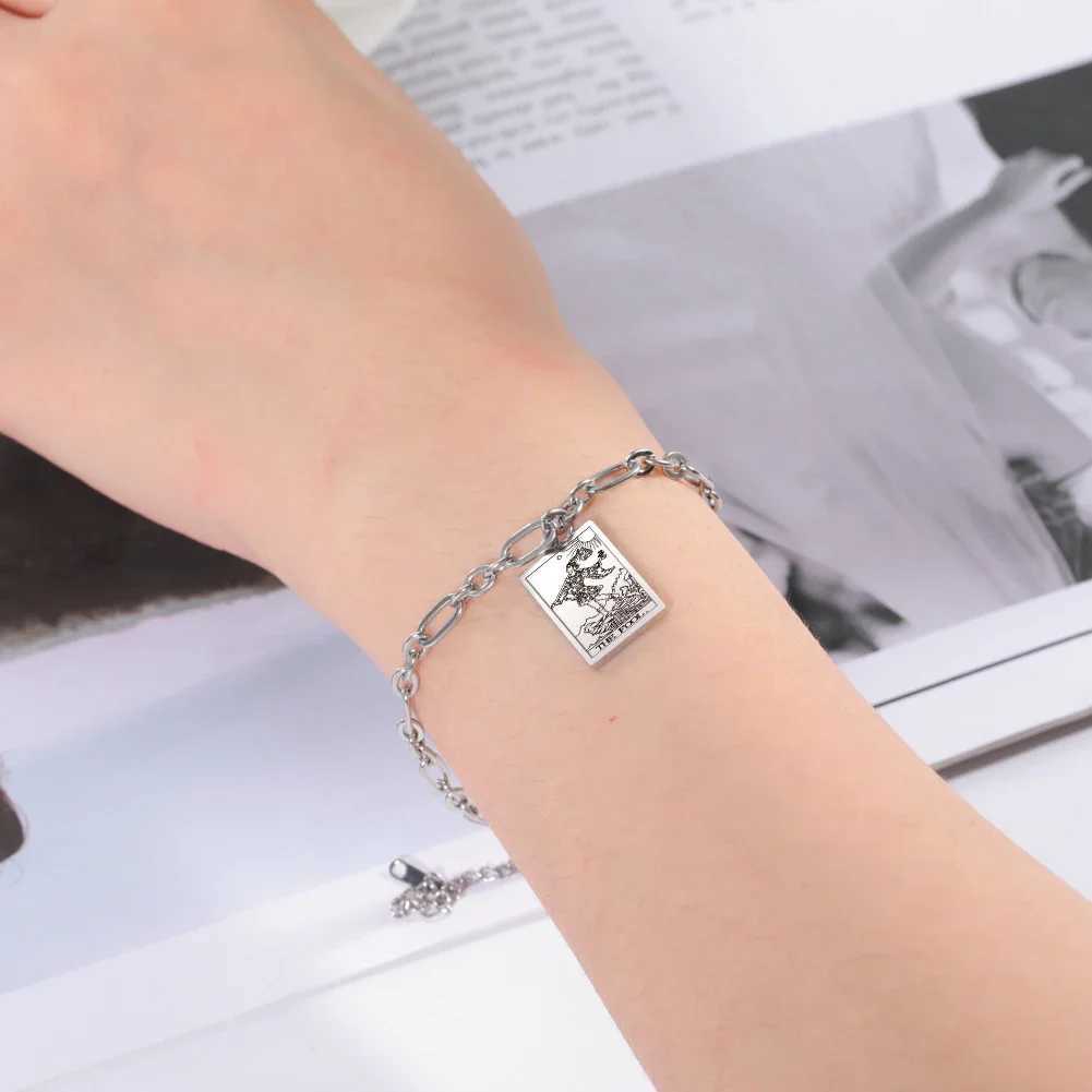 rim Tarot The Magician Pendant Stainss Steel Bracet Mens And Wens Retro Mysterious Magic Talisman Jewelry Gift NewC250506