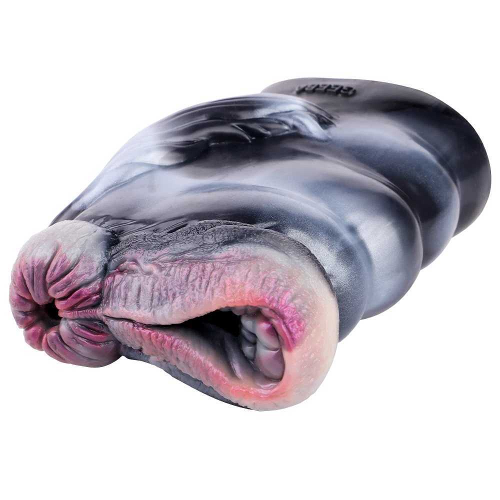 GEEBA Fantasy Animal Realistic Pussy Man Penis Stroker Lifelike Silicone Male Masturbator Sex Toys for Men Artificial Onahole W250506