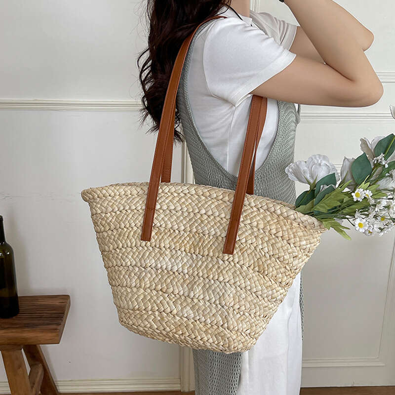 Summer Woven Bag Beach Bag Single Shoulder Corn Fur New Simple Straw Woven Vacation Beach Versatile Women S Bag KQ KQ