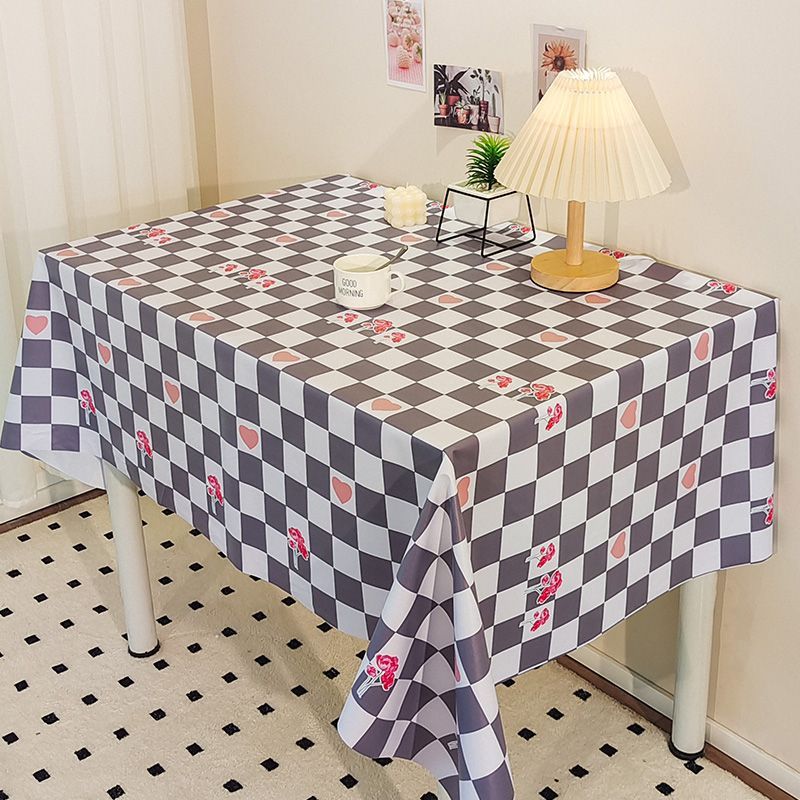 XX0386 New Year tablecloth PVC waterproof, oil-proof, scalding-proof, washable desk cloth, table cloth, coffee table cloth, ins style atmosphere table