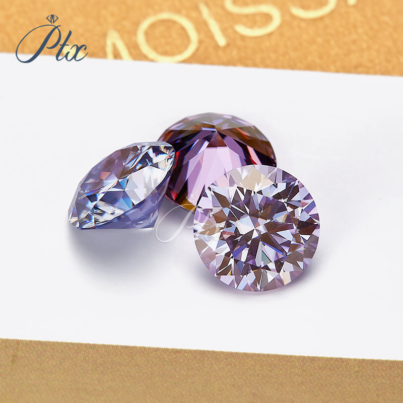 Round Brilliant Cut 1ct Moissanite Gemstone Multi-Colored Coated Wholesale Loose Stones for Jewelry Making VVS1 Quality with GRA Certificate