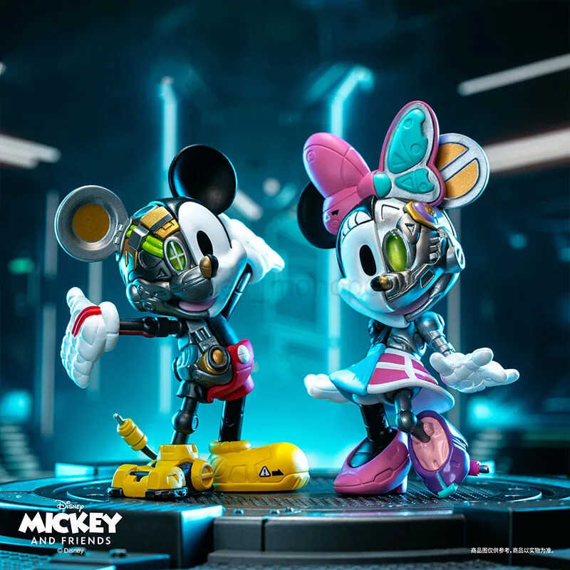 Disney Cyberpunk Cartoon Mystery Box Set 6PC Mechanical Anime Figures Blind Box Collectibles for Desk/Home Decor Disney Inspired Style Z250506
