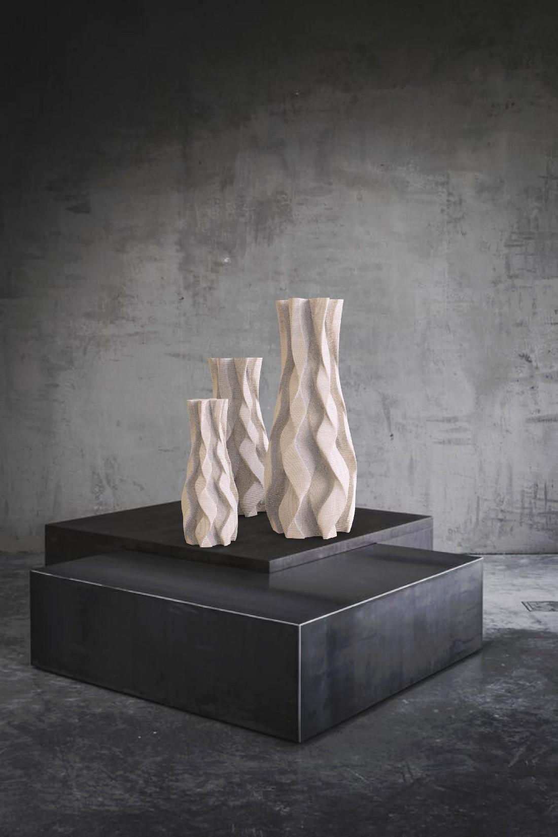 Elegant Artisanal Ceramics for Interior Design with Exquisite Three-Dimensional Patterns