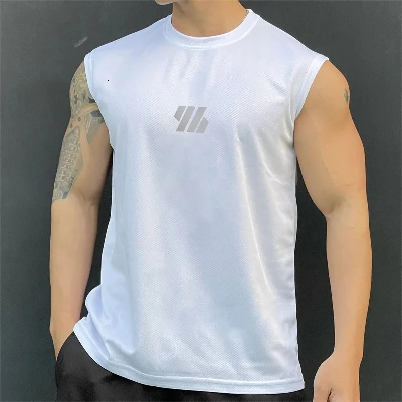 training vest mens summer fitness round neck loose underwear basketball top outdoor 250430Z