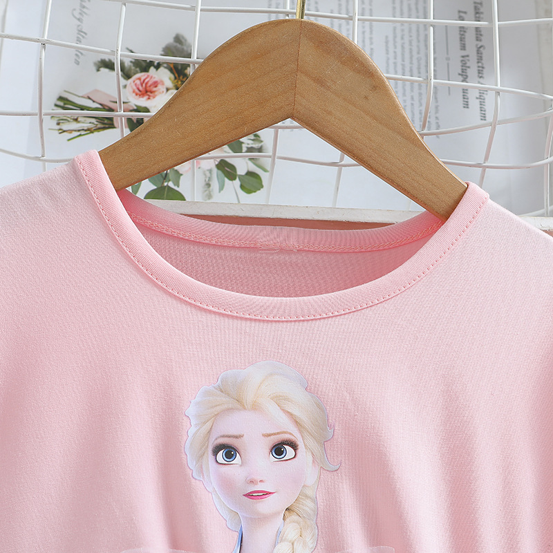 DISNEY Elsa princess dress baby clothes Girl dress summer cotton skirt girls designer clothes children baby net skirt.
