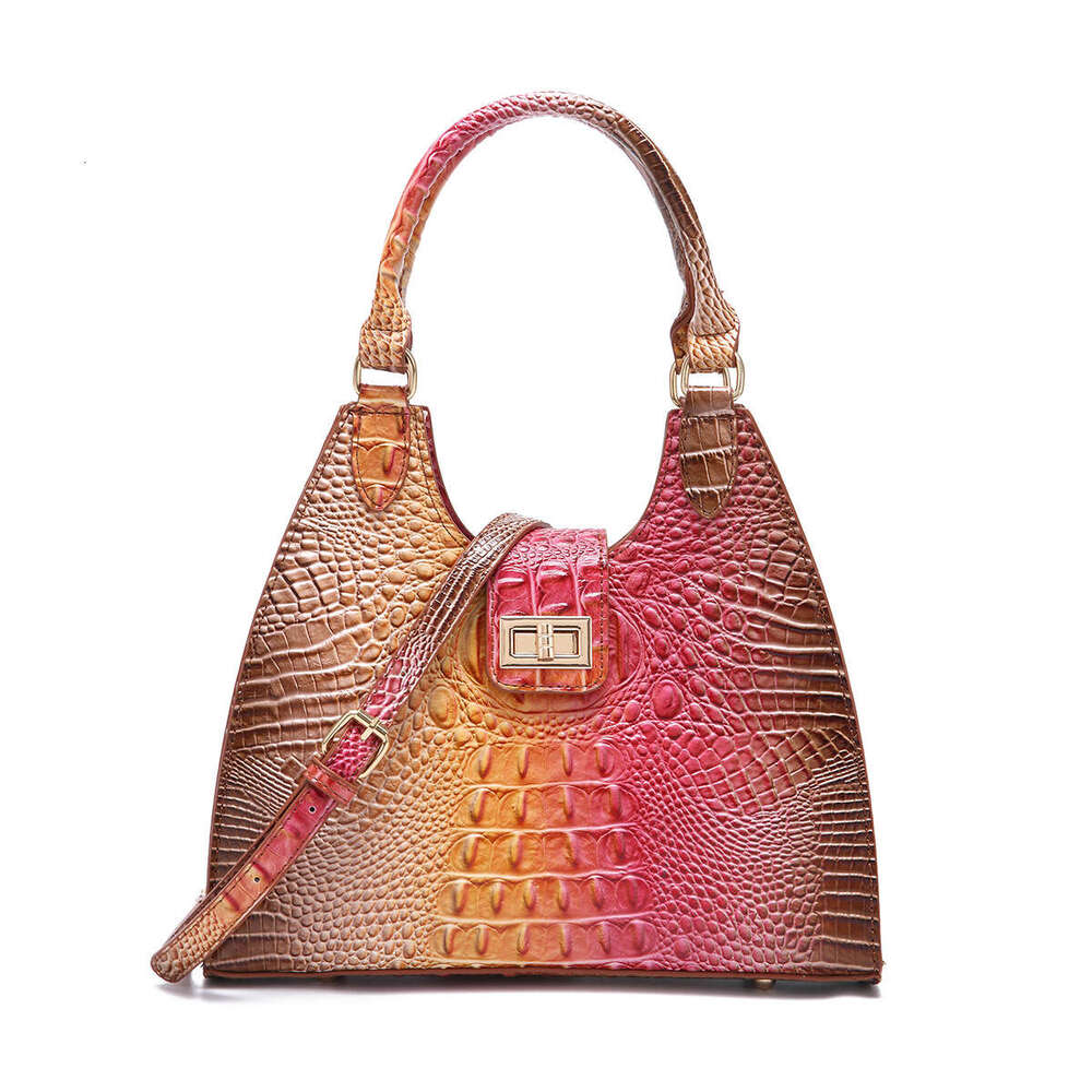 Handheld Underarm Stick Female Wrap Crocodile Pattern Brahman