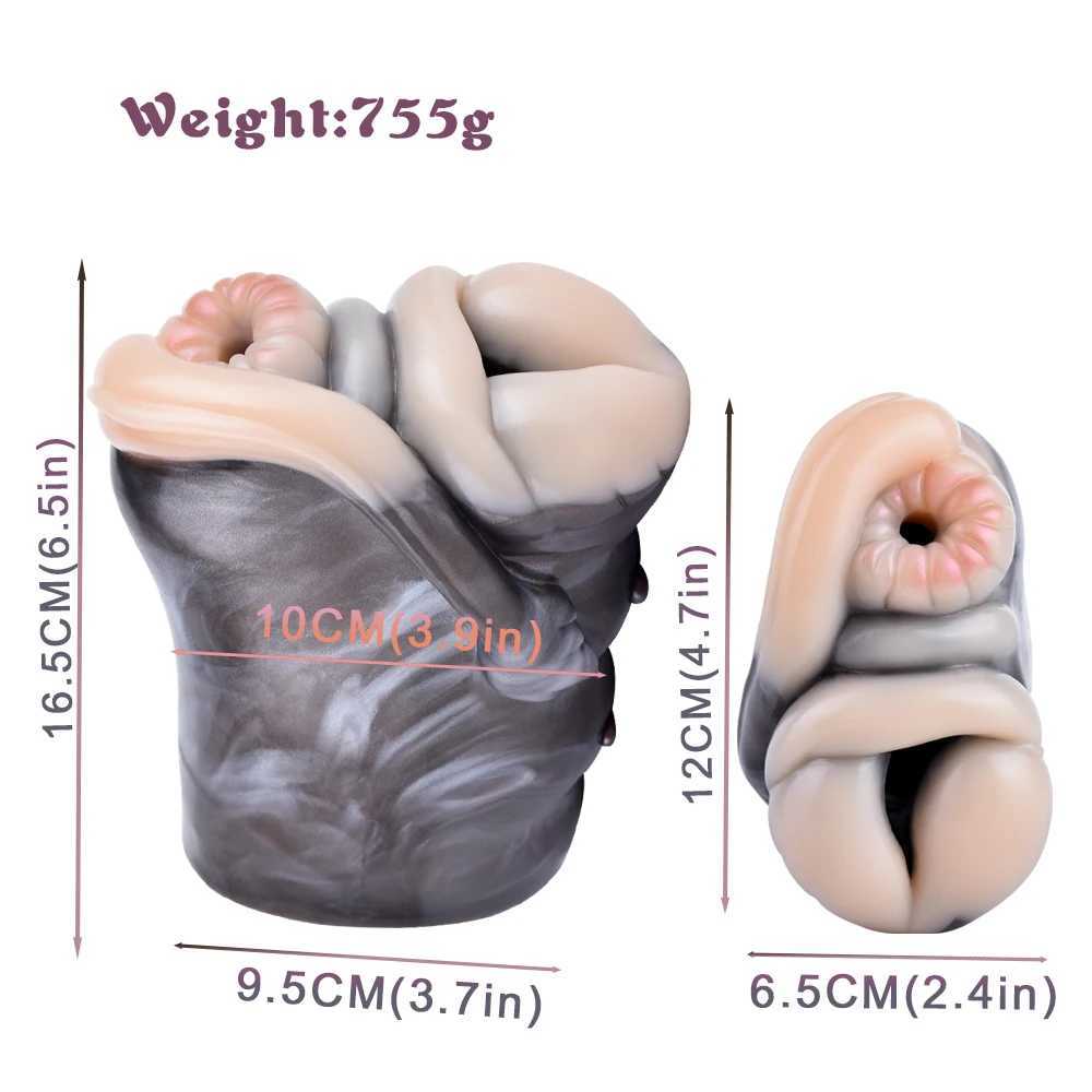 GEEBA Dual Channel Animal Giraffe Aircraft Cup Soft Silicone Male Masturbators Realistic Vagina Prostate Massage Adult Sex Toys W250506